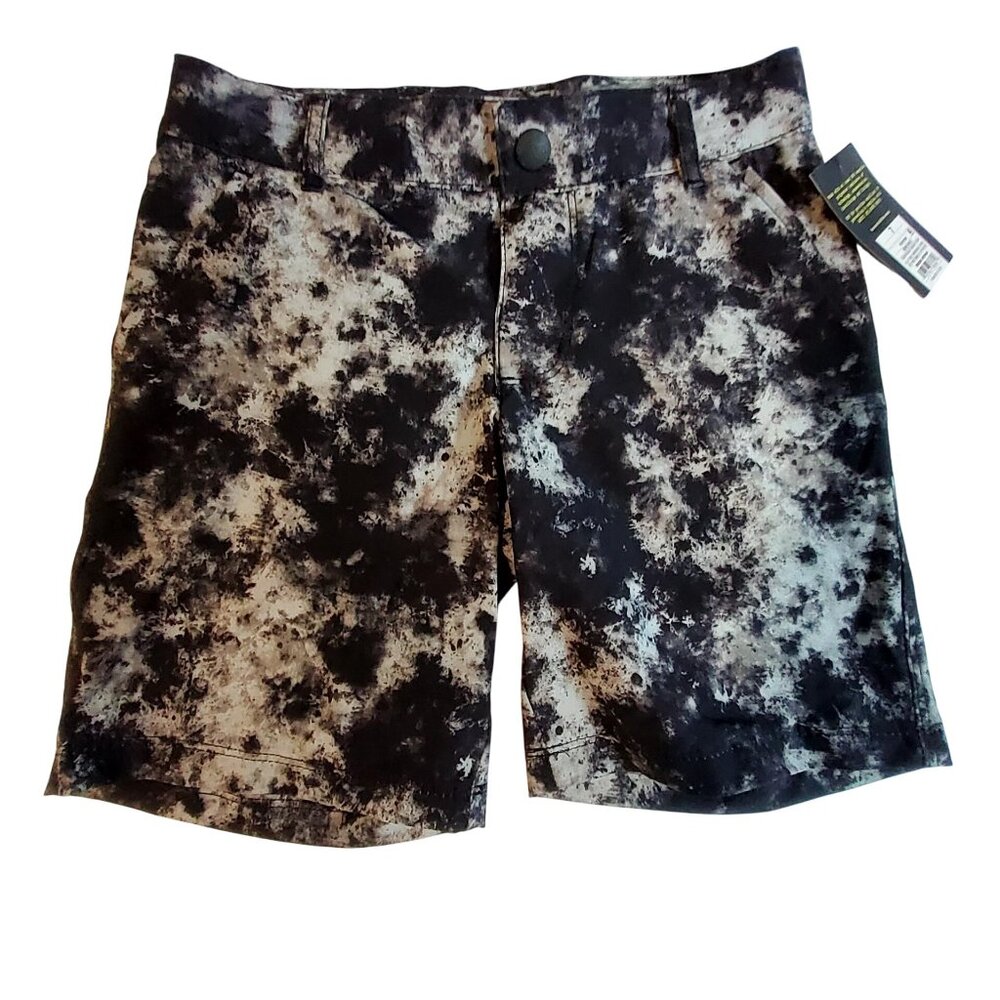 Black & Gray Tie-Dye Print Boys Swim Trunks By Art Class Size 7  UPF 50+